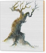 Little Zen Tree 1582 Wood Print