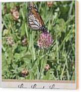 Live Laugh Love Butterfly Wood Print