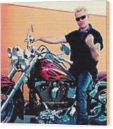 Musician - Billy Idol - Live Strong Live Free Wood Print