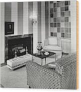 Living Room Designed By John And Earline Brice Wood Print
