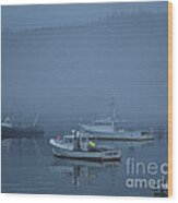 Lobster Boats At Rest Wood Print