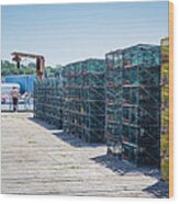 Lobster Traps Wood Print