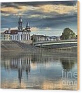Lock Haven Clock Tower Reflections Wood Print