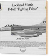 Lockheed Martin F-16c Fighting Falcon Wood Print