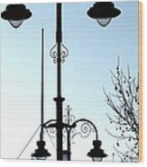 London Streetlamps Wood Print
