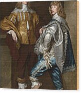 Lord John Stuart And His Brother Lord Bernard Stuart Wood Print