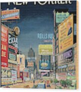 Lost Times Square Wood Print