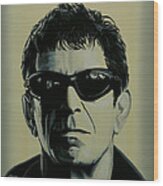 Lou Reed Painting Wood Print