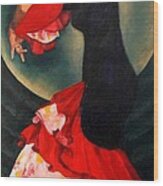 Luna Flamenco Wood Print