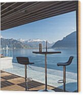 Luxury Swiss View Wood Print