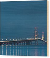 Mackinac Bridge Wood Print