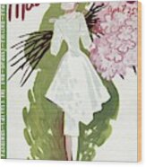 Mademoiselle Cover Featuring A Woman Carrying Wood Print