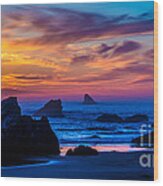 Magical Sunset - Harris Beach - Oregon Wood Print