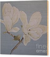 Magnolia Sun Ray Wood Print