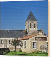 Mairie Eglise Wood Print