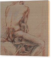 Male Nude 1 Wood Print