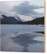 Maligne Lake - Reflections Wood Print