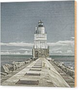 Manitowoc Breakwater Lighthouse Ii Wood Print