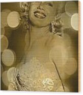 Marilyn Sparkles Wood Print