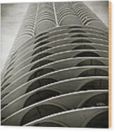 Marina City Chicago Il Wood Print