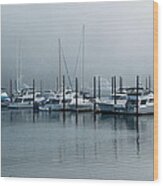 Marina Fog Wood Print