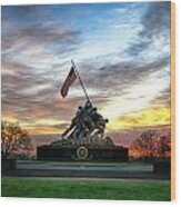 Marine Corps War Memorial Wood Print