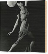 Marion Morgan Holding A Circle Wood Print