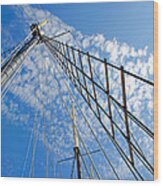 Masted Sky Wood Print