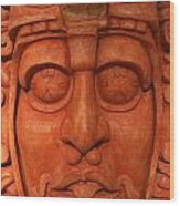 Mayan Lord Wood Print