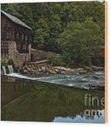 Mcconnells Mill And A Covered Bridge Wood Print