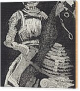 Medieval Knight On Horseback - Chevalier - Caballero - Cavaleiro - Fidalgo - Riddare -ridder -ritter Wood Print