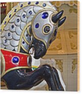 Medieval Stallion Wood Print