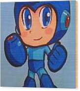 Mega Man Wood Print