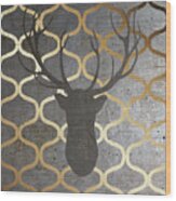 Metallic Deer Nature Wood Print