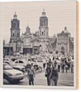 #mexico #city #downtown #cathedral Wood Print
