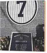 Mickey Mantle Wood Print