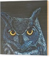 Midnight Owl Wood Print