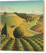 Midwest Vineyard Wood Print