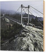 Mile High Bridge-grandfather Mountain Wood Print