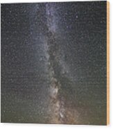 Milky Way Over Mount Logan In Glacier National Park Wood Print