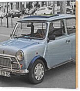 Mini In Paris Wood Print