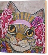 Miss Kitty Wood Print