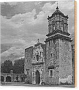 Mission San Jose Bw Wood Print