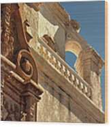 Mission San Xavier Del Bac Architectural Contrast Wood Print