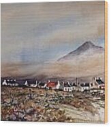 Mist Over Dugort Achill Island Mayo Wood Print