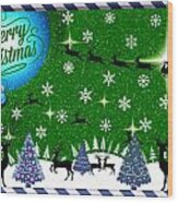 Mod Cards - Reindeer Games - Merry Christmas Iv Wood Print