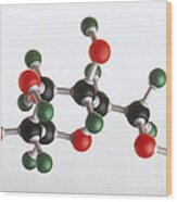 Model Of A Glucose Molecule Wood Print