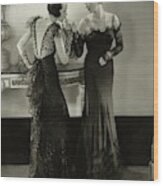 Models In Evening Gowns Wood Print