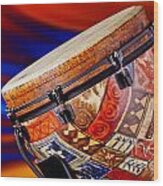 Modern Djembe African Drum Photograph In Color 3336.02 Wood Print