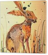 Modern Hare Wood Print